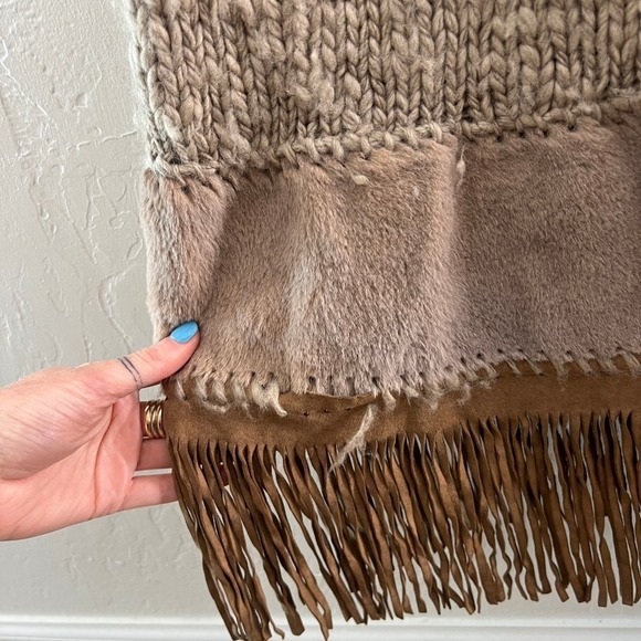 Christian Dior by John Galliano Vintage Fall 2000 Yak Cashmere Knit + Fur Coat - Picture 8 of 13